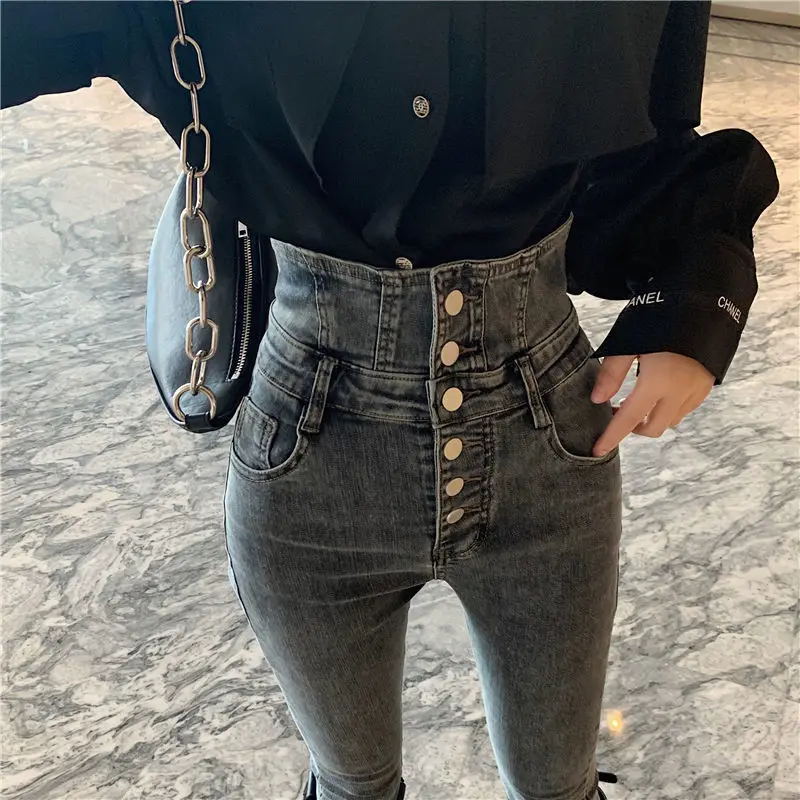 

Female Denim Pants Women's Stretch Jeans Autumn Winter Skinny Pants for Women High Waist Pencil Trousers Jeans G179