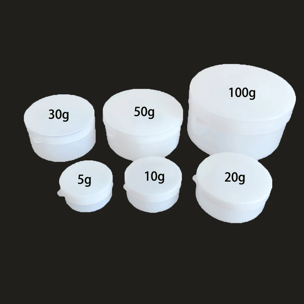Оптовая продажа 10 шт. (Φ/20g/30g/50g) белые пластиковые многоразовые бутылки
