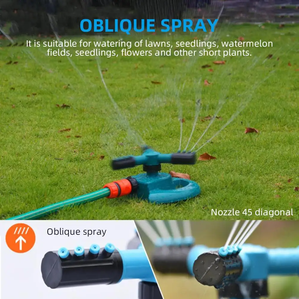 

Green/Blue Plastic Nozzle Water Sprinkler Flowers Sprayer Durable Tools Rotated 360 Irrigation System ABS+PP Practical