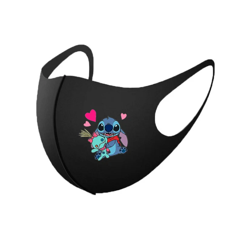 2 шт. Disney аниме маски для взрослых стежка в стиле Маленький Монстр моющийся черный