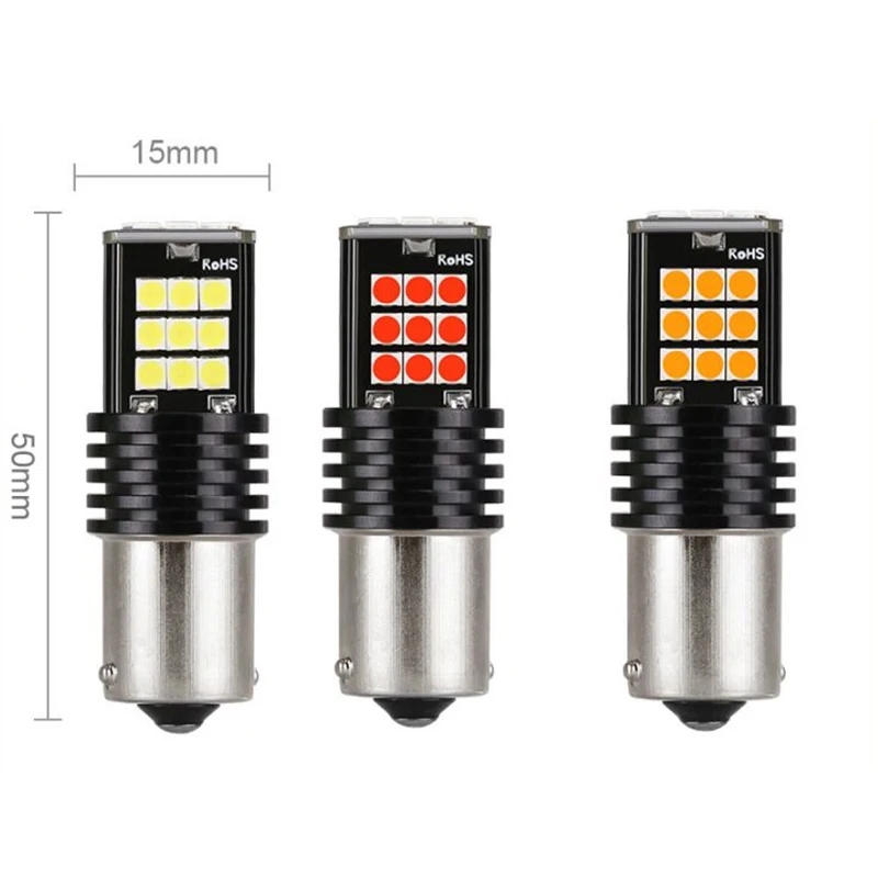 2x S25 1157 P21/5W BAY15D 1156 BA15S P21W светодиодные лампы s Canbus автомобильные 3030 24SMD указатели