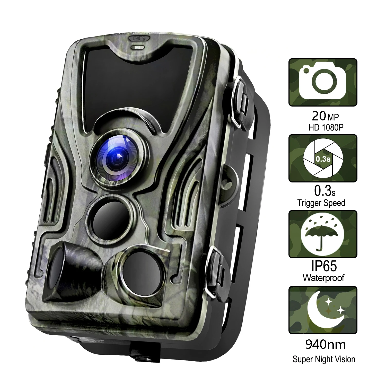 

Goujxcy HC801 Hunting Camera 20MP Trail Camera Night Vision Forest Waterproof Wildlife Camera Photo Traps Camera Chasse Scouts