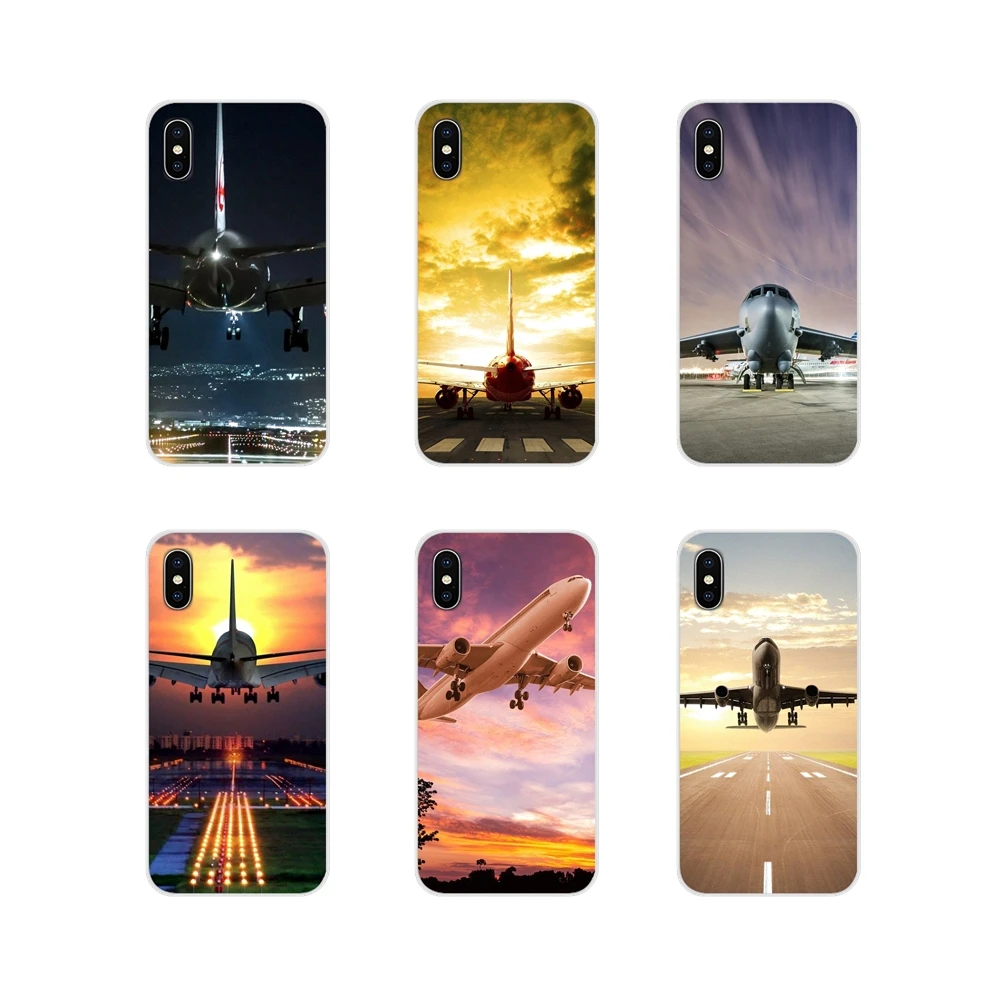 Прозрачный чехол из ТПУ для Huawei Honor 4C 5C 6X 7 7A 7C 8 9 10 8C 8S 8X 9X 10I 20 Lite Pro Airplane Sunrise aircraft