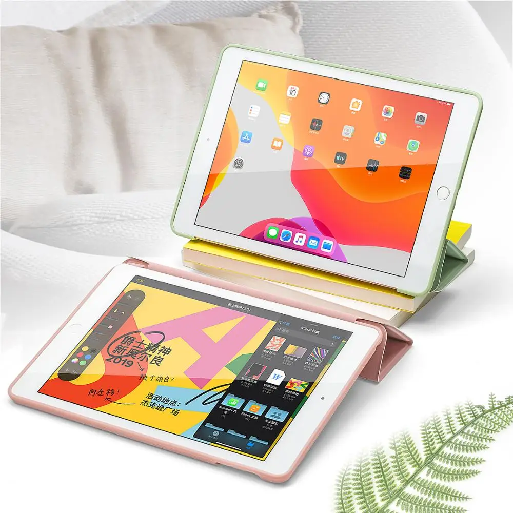 Для iPad Air 2 Air 1 чехол 9,7 Funda силиконовый мягкий задний из искусственной кожи умный чехол для iPad 6го поколения Чехол 10,"