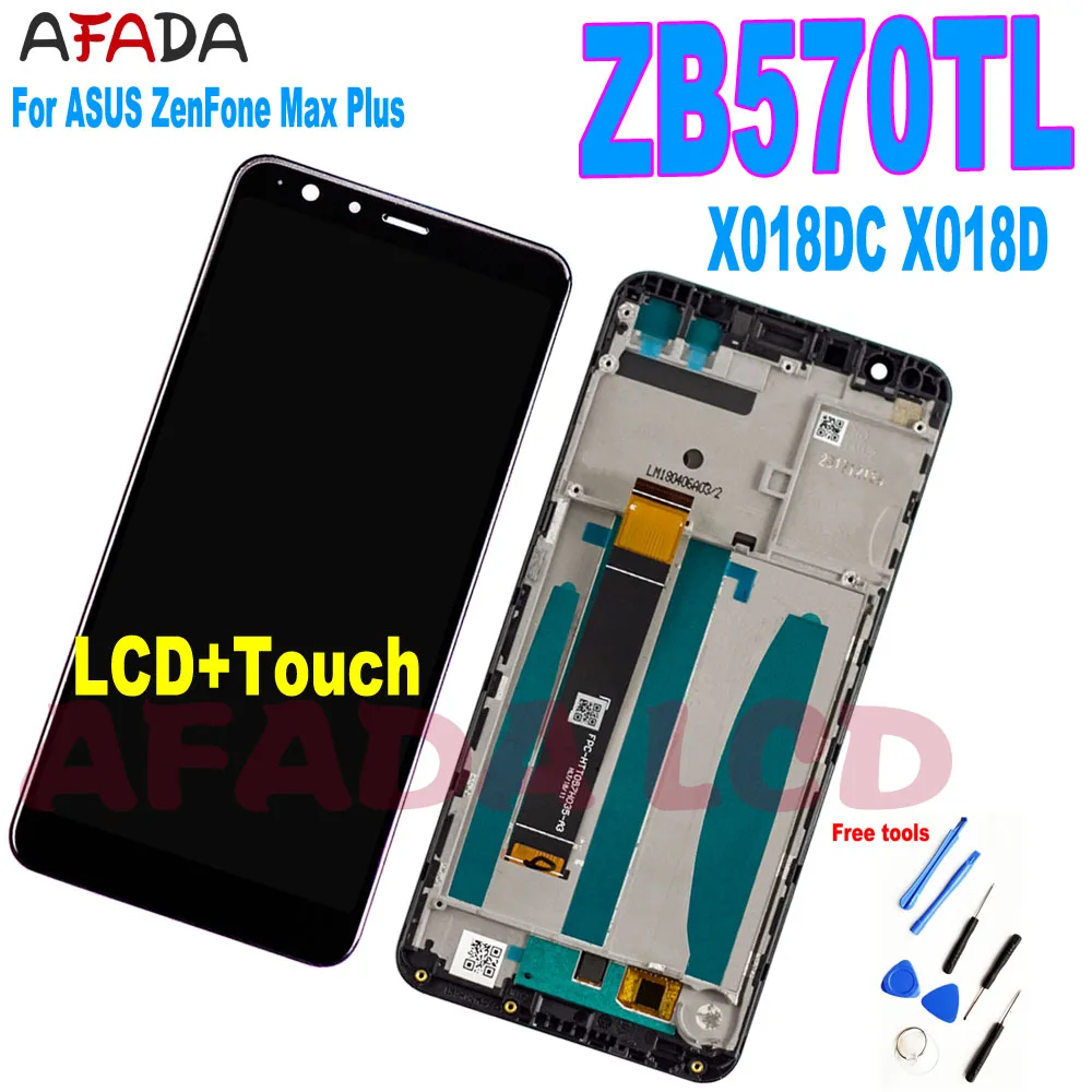 ЖК-дисплей для ASUS ZenFone Max Plus M1 ZB570TL X018DC X018D, сенсорный экран с дигитайзером, сенсорное стекло в сборе с рамкой