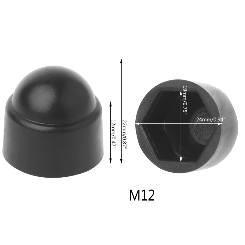

P82D Bolt Nut Dome Cap M6 M8 M10 M12 10pcs/set Protective Cover Exposed for Electric Equipment Storage Organization Cover