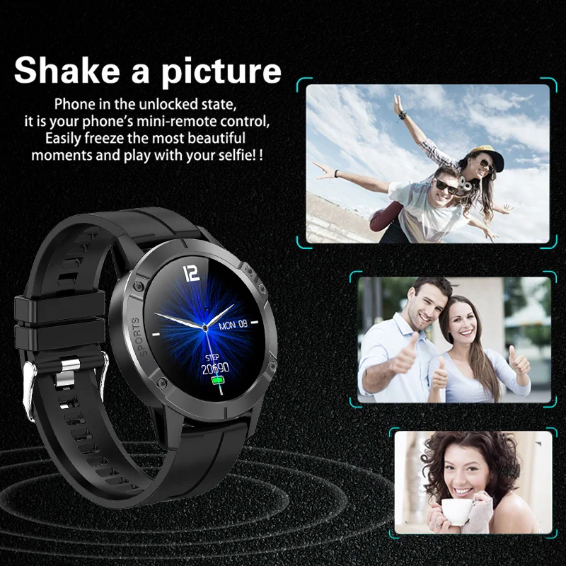 

LIGE Fashion Leather Mens Smart Watch Heart rate monitor Full screen touch IP68 Waterproof Multifunctional Sport Watch for men