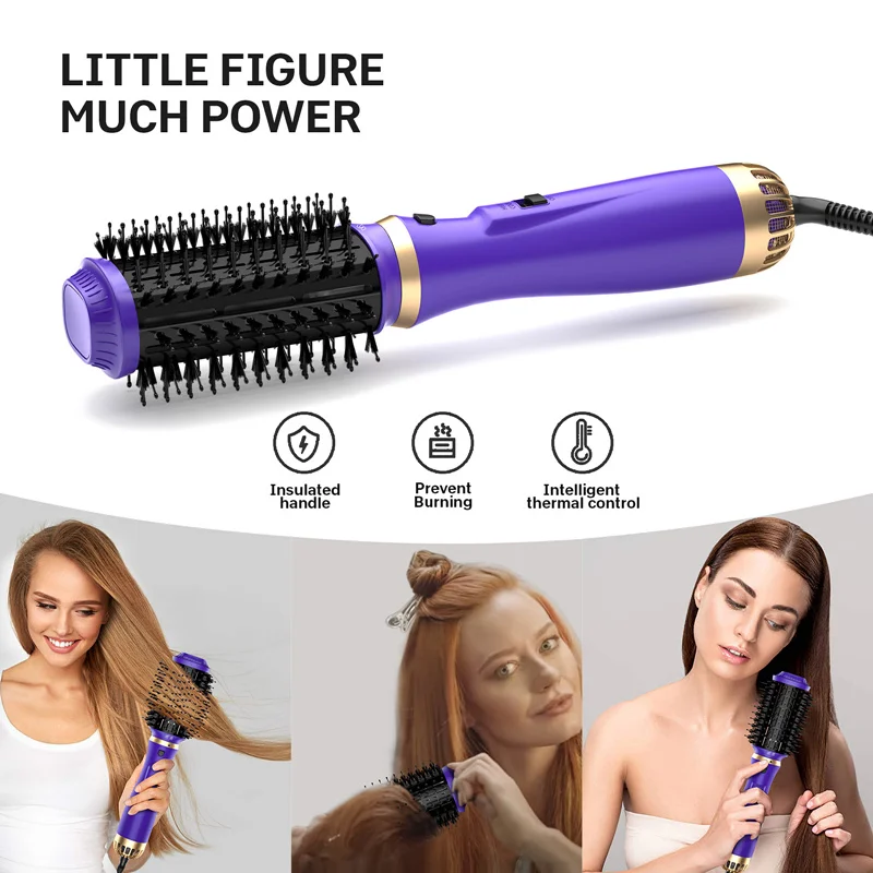 

Hot Air Brush Styler and Volumizer 1200W Hair Dryer Hair Straightener Curler Comb Roller One Step Electric Iron Blow Dryer Brush