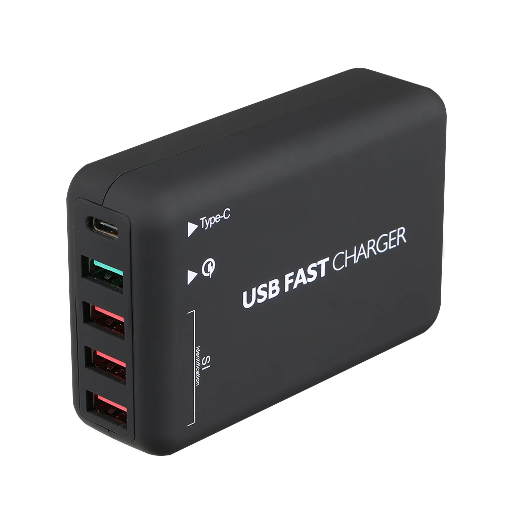 5-Порты и разъёмы USB Quick Charge 3 0 6A Зарядное устройство с Адаптер Hub