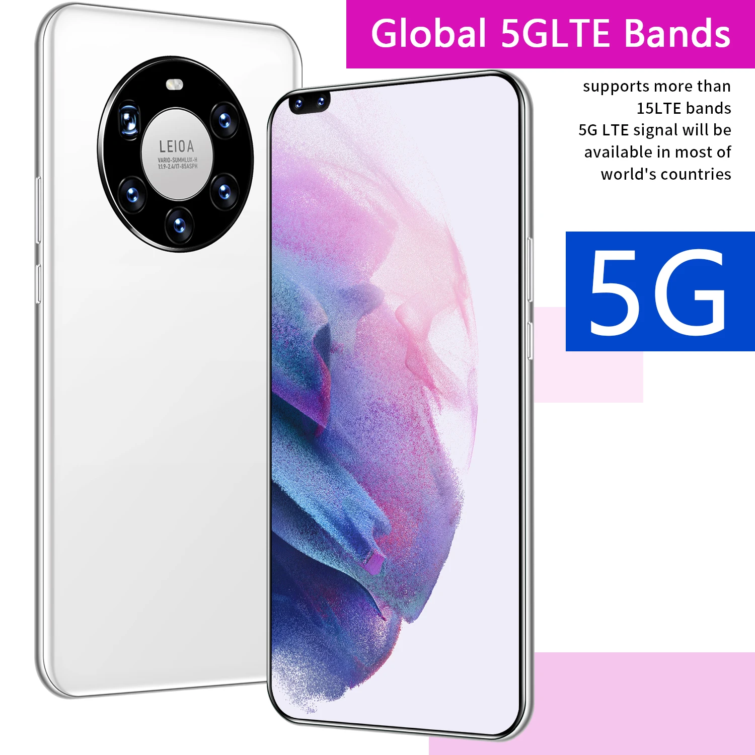 

HUAWE Mate40Pro+ Smartphone Full Screen 10 Core Global Version 6000mAh 7.3Inch 12GB 512GB 4G LTE 5G Network Mobile Phone