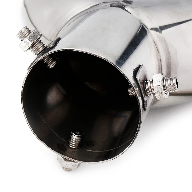 63 мм двойной Выпускной хромированный автомобильный глушитель из нержавеющей