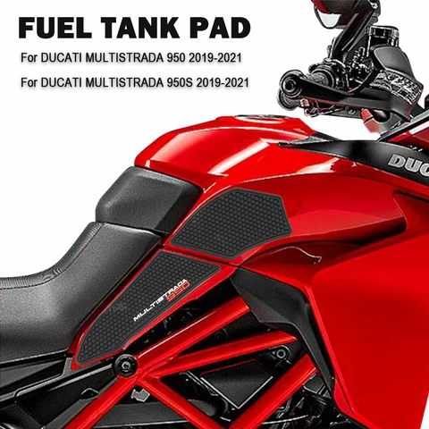 Наколенник для топливного бака Ducati Multistrada 950 950S 2019-2021, противоскользящие наклейки, боковая прокладка для топливного бака, водонепроницаемая прокладка