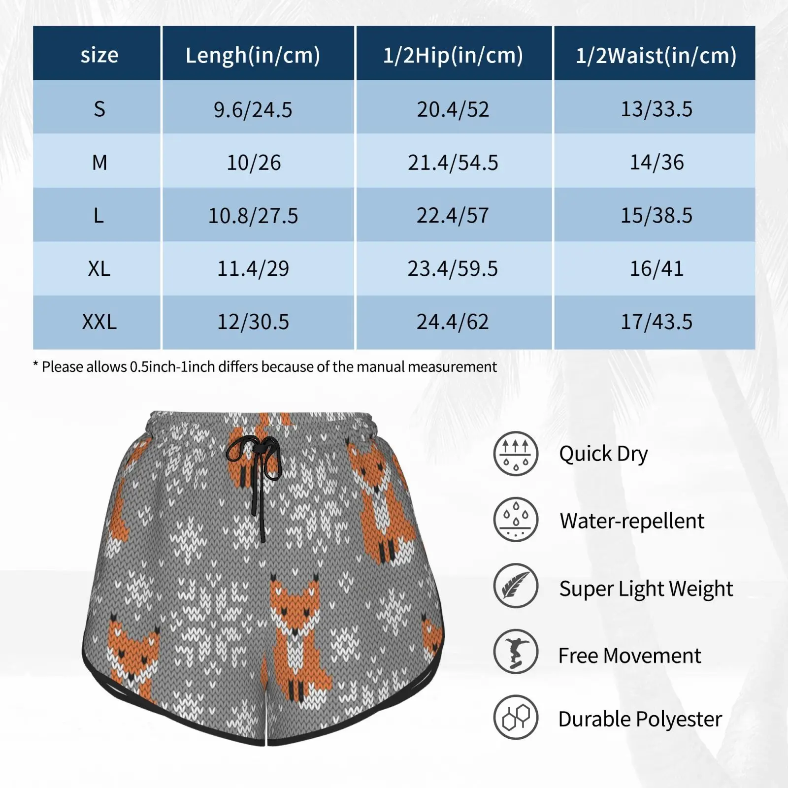 

Foxes Jacquard Knitted Swim Shorts Women Beach Shorts Fox Fox Fox Fox Funny Fox Fox Fox Fox Fox Trending Trending