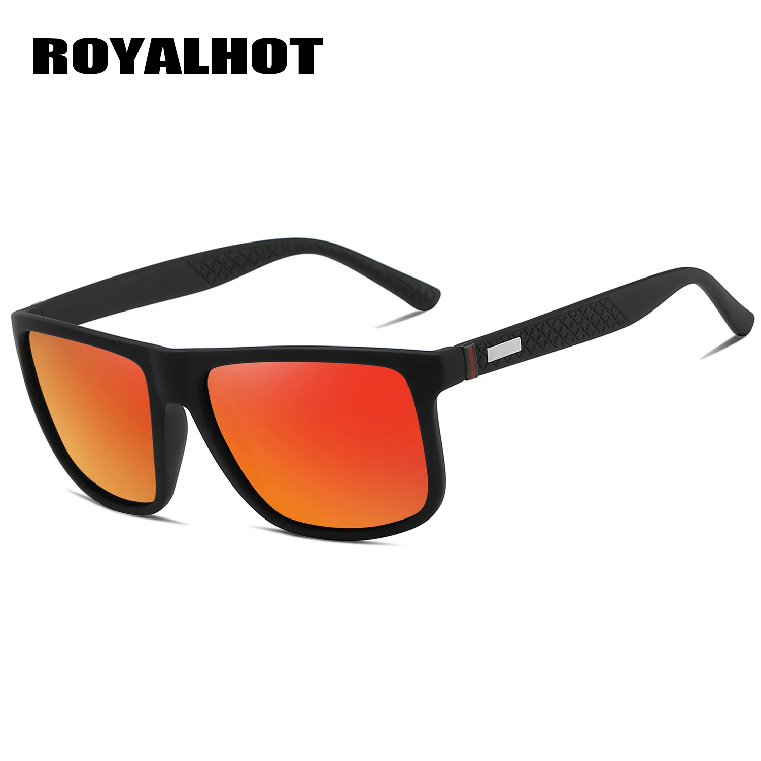 RoyalHot, мужские, женские, модные, эластичные, квадратная оправа, солнцезащитные очки, для вождения, солнцезащитные очки, очки, Oculos masculino, мужские, 900124 - Цвет линз: Red
