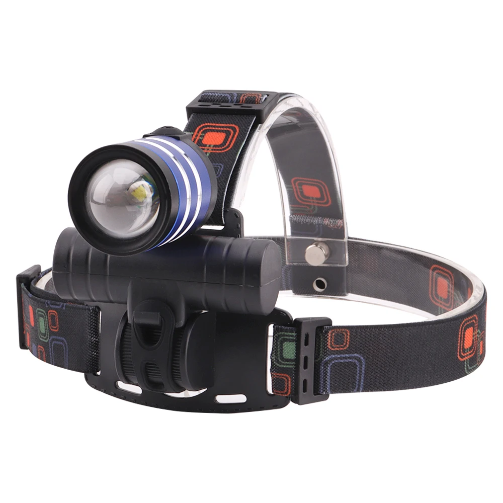 BORUiT XQ-160 светодиодный налобный фонарь 3-Mode Zoom фара высокой мощности 2000lm T6 Головной фонарь перезаряжаемый встроенный аккумулятор для велосипедного фонаря
