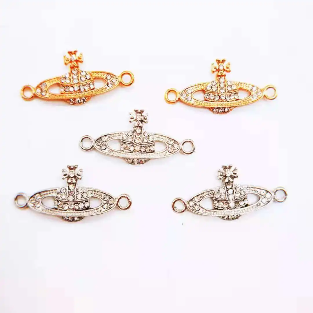 

5 Pcs/Lot Universe Star Alloy With Diamond Belt Ring DIY Accessories Materials Pendant Buttons Ornaments Jewelry Choker Hair