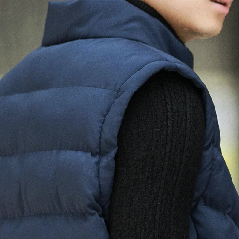 

PLAYBOY New Arrival Brand Men Sleeveless Jacket Winter Ultralight White Duck Down Vest Male Slim Vest Mens Windproof Warm Coats