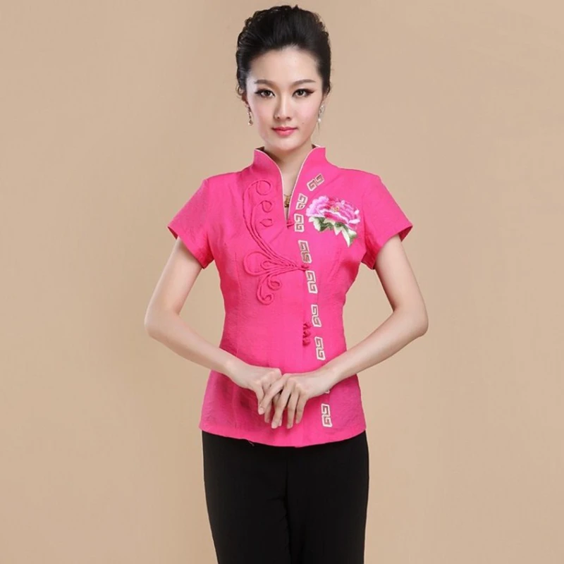 Hanfu Tang костюм для женщин топ летний официант чай художника рабочая одежда Топ