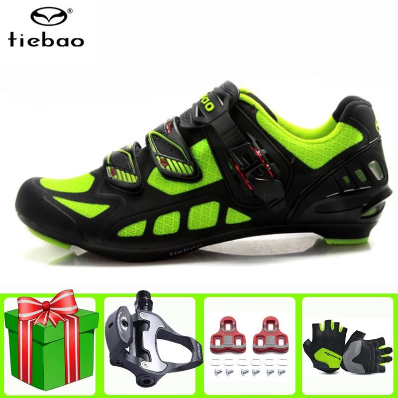 

Tiebao Road Cycling Shoes sapatilha ciclismo add pedal set Triathlon men sneakers Outdoor Bicycle Unisex Breathable Bike Shoes