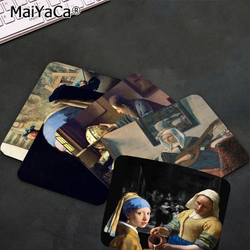 

MaiYaCa Vermeer Art small Mouse pad PC Computer mat Rubber PC Computer Gaming mouse pad