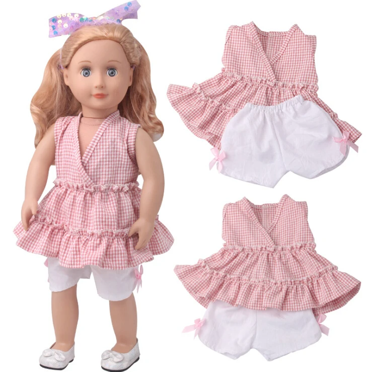 

Summer Grid Clothes fits for 18" American Girl doll alexander,girl's dolls