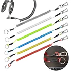 1 шт. Портативный Max стрейч-карабином новые стильные тесёмки оптом пластиковый выдвижной троса, весенние штаны с эластичной резинкой на Веревка катушки ТПУ анти-потеря брелок для рыбалки