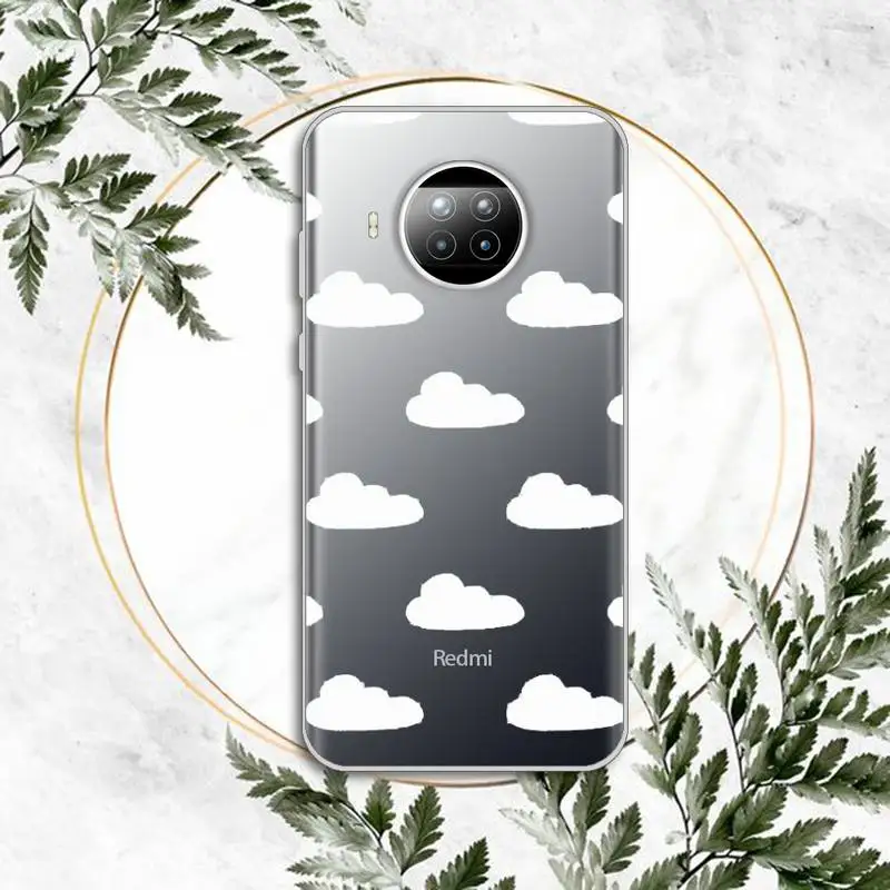 

Cartoon clouds Phone Case Transparent for Xiaomi Redmi note 10 t 8 9 pro lite 11