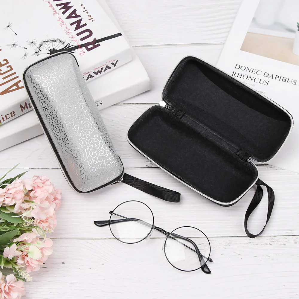 Унисекс EVA Zipper Солнцезащитные очки коробка для очков Маленькая кость Узорчатая