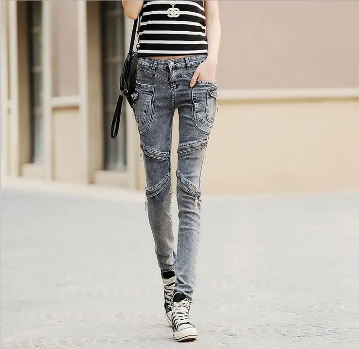 

New summer 2021 women jeans casual women pants fashion street high waist jeans calca jeans feminina denim pencil pants plus size