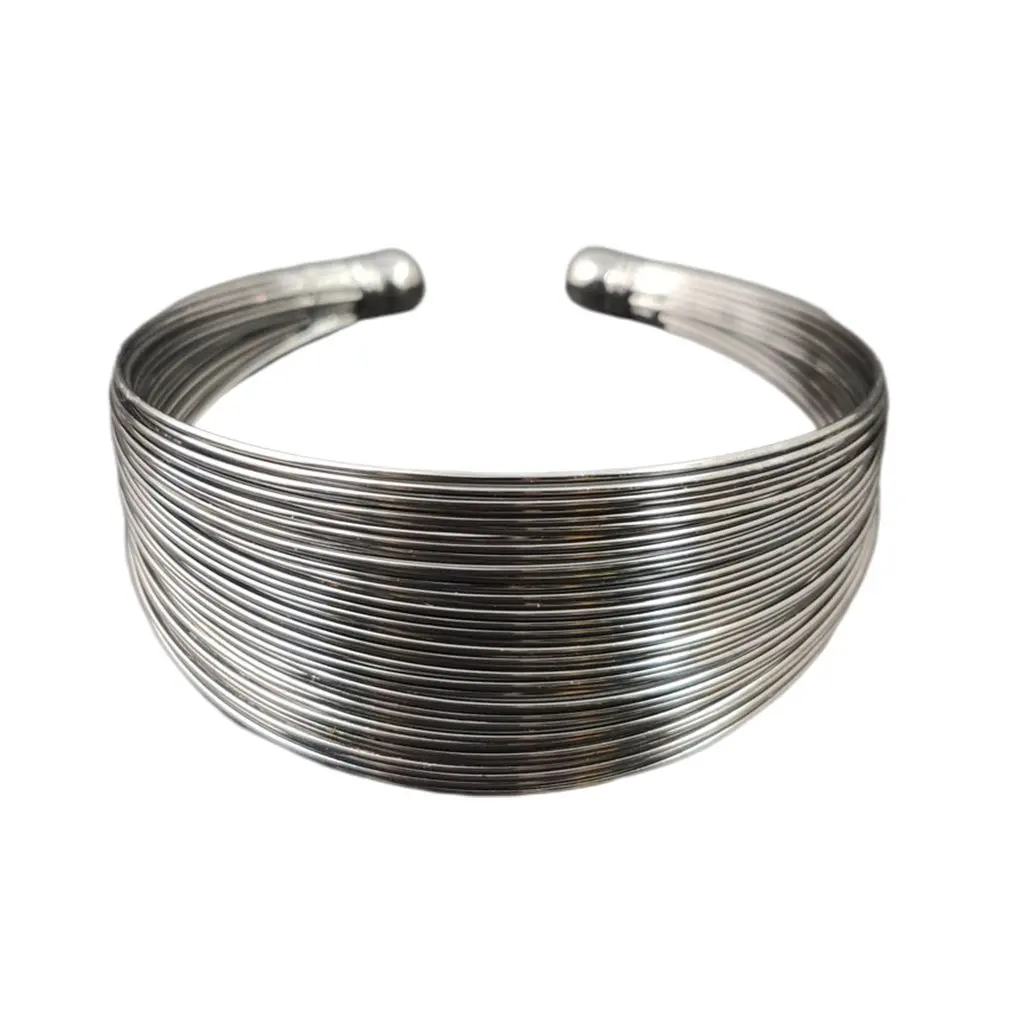 

2021 New 1pc Metal Iron Wire Smooth Surface Bracelet Female Bracelet Jewellery Creative Valentine's Day Gifts