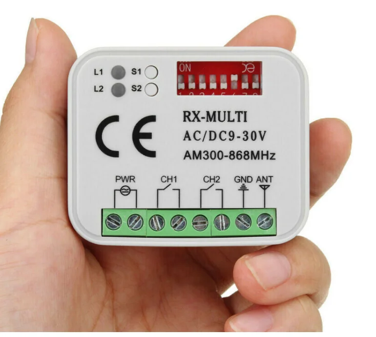

For garage gate remote receiver RX MULTI 300-900MHZ AC/DC 9-30V receiver for garage door command gate control transmitter