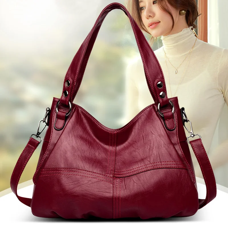 

Женская сумка nova 2020, Черная Женская сумка высокого качества, кожаный Тонио, большой мешок через плечо для женщин