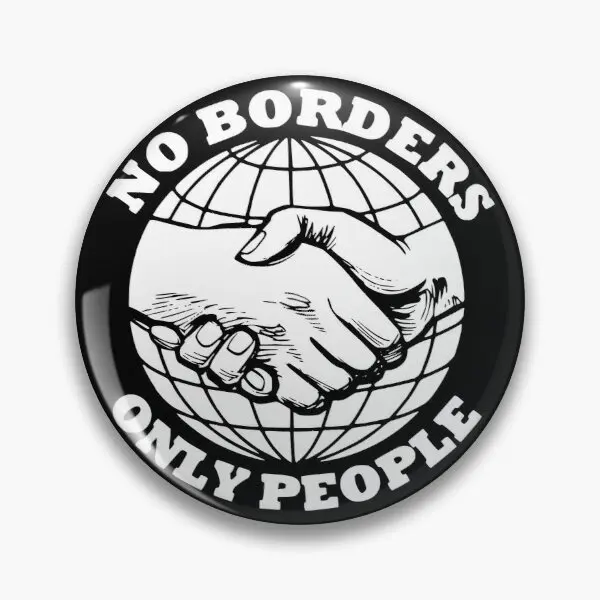 

No Borders Only People Customizable Soft Button Pin Jewelry Collar Lapel Pin Brooch Decor Women Badge Cartoon Clothes Creative