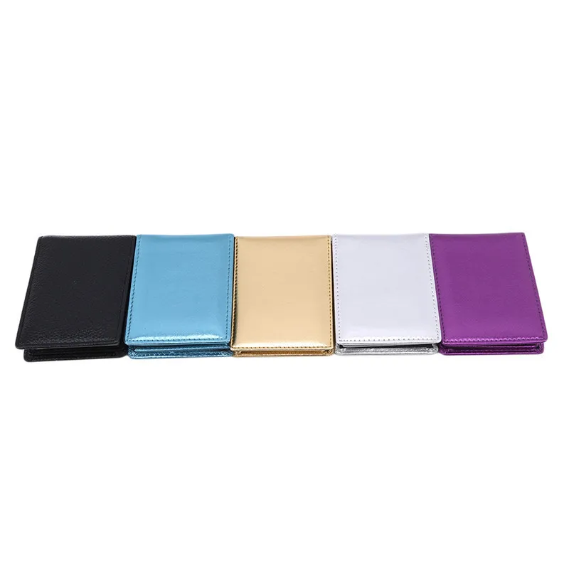 

Folder Leather Passport Cover Laser Color Passport Document Driver's License Set Fresh Candy Color Card Holder Clip Bag