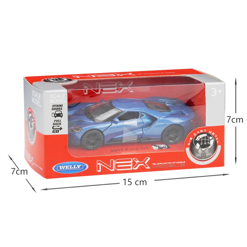 WELLY Diecast 1:36 2017 Ford GT Similator спортивный автомобиль модель автомобиля металлическая