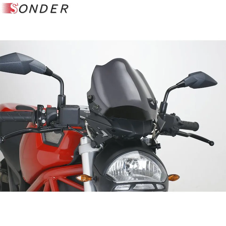 Высокое качество двойной пузырь для Ducati Monster 695 696 795 796 1200 848 1098 1100s лобовое стекло и