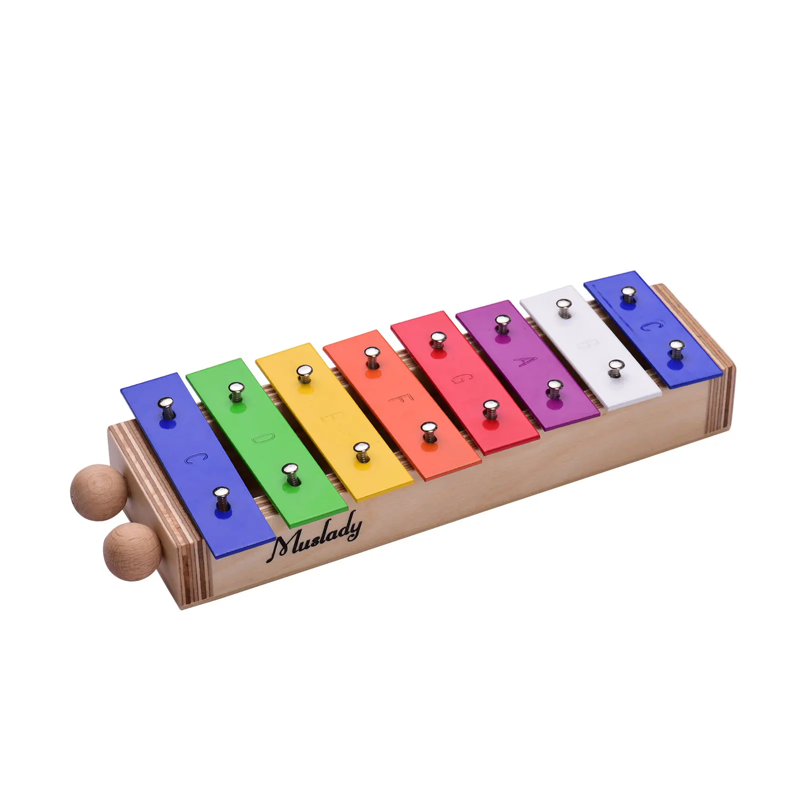 

Muslady 8-Note Colorful Xylophone Glockenspiel Percussion Stainless Steel Material for Kids Children with Wooden Mallets