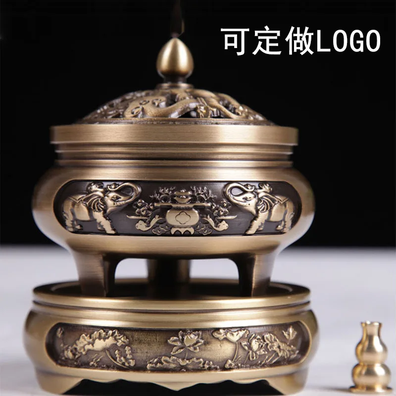 

Three legged pure copper incense burner for home use