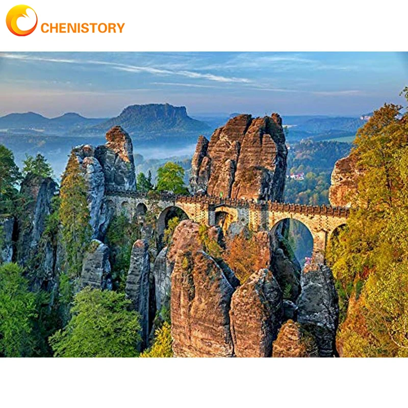 

CHENISTORY 5D DIY Diamond Painting Landscape Adult Kit Cross Stitch Diamond Embroidery Mosaic Art Picture Rhinestones Decor Gift