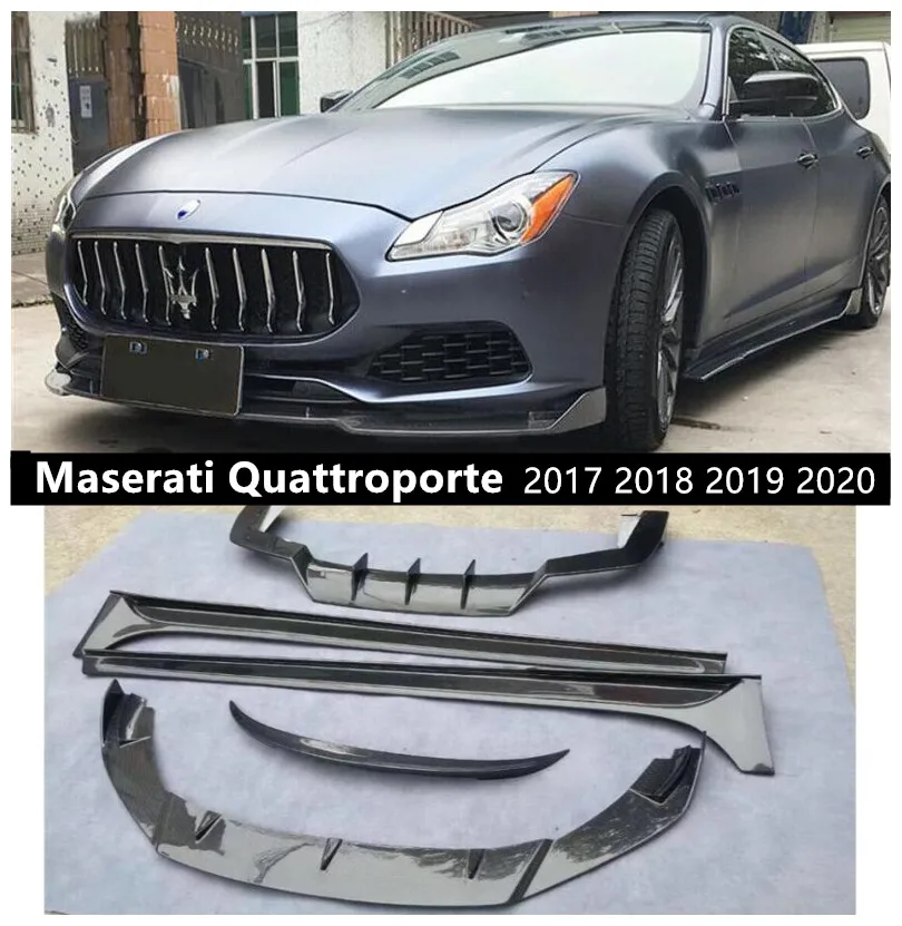 Передняя Задняя сторона юбка выступ Спойлеры для Maserati Quattroporte 2018 2019 2020 бампер