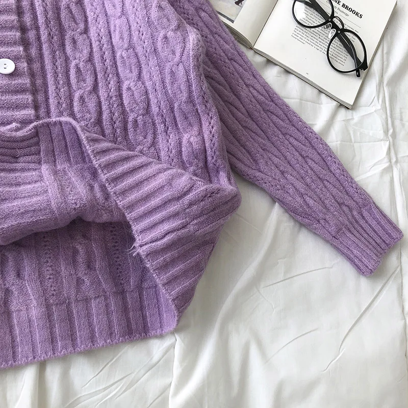 

Women Cardigan Knitted Sweater Spring Autumn Long Sleeve O Neck Jumper Cardigans Casual Streetwear Fashion Pull Femme Coat