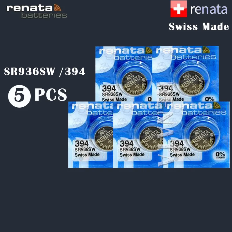 5 шт./лот Renata 394 100% оригинальный новый аккумулятор из оксида серебра для часов
