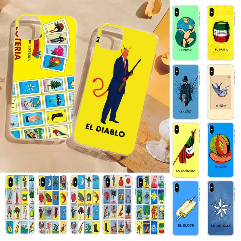 

Mexican Bingo Loteria Phone Case for iPhone 13 8 7 6 6S Plus X 5S SE 2020 XR 11 12 pro XS MAX