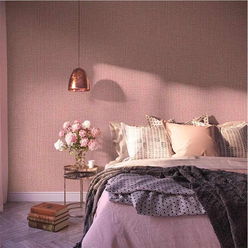 Новые обои wellyu в скандинавском стиле однотонные Розовые Симпатичные современные