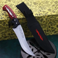 rosewood handle sharp outdoor hunting knife jungle tactical knife camping rescue sanding straight knife