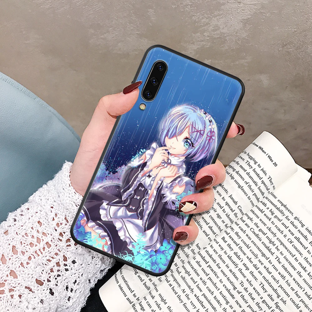 

Anime ReZERO Ram Rem Hot Phone Case For Samsung Galaxy A 5 7 8 10 20 20E 21S 30 30S 40 50 51 70 71 black Waterproof 3D Cell