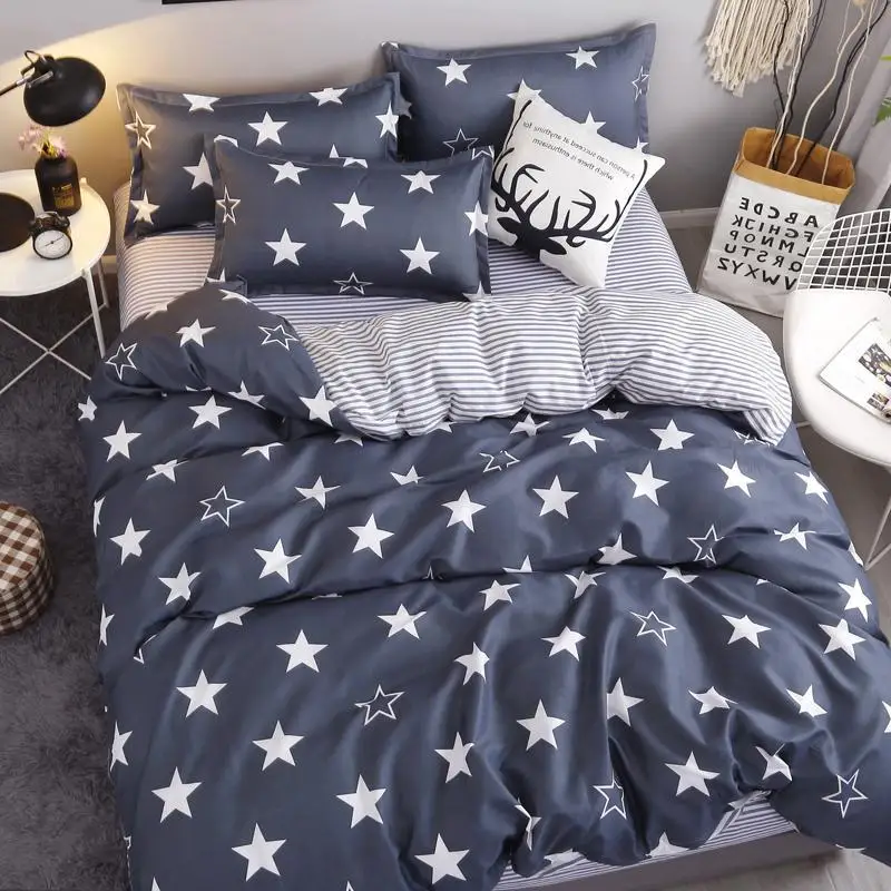 55 постельного белья 4 шт. постельные принадлежности набор красное сердце звезда