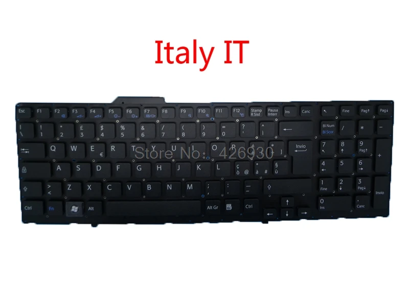 Ноутбук RU TW CA GK BG IT JP клавиатура для SONY VPCF VPCF1 VPCF11 VPCF12 VPCF13 английский, Россия, Канада, Италия, греческий, болгарийский - Цвет: Italy IT