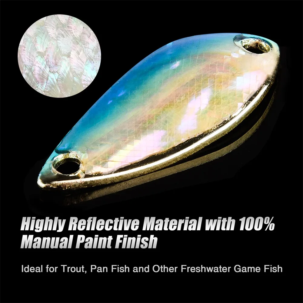 Goture 12pcs/lot Spoon Fishing Lure Wobbler 2.8g 4g Micro Hard Artificial Bait for Trout Freshwater Fishing