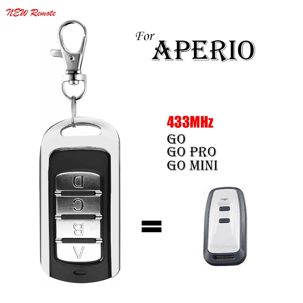 

100% For APERIO GO PRO Remote Control Clone APERIO GO MINI 433MHz Garage Door Opener Key Fob NEW